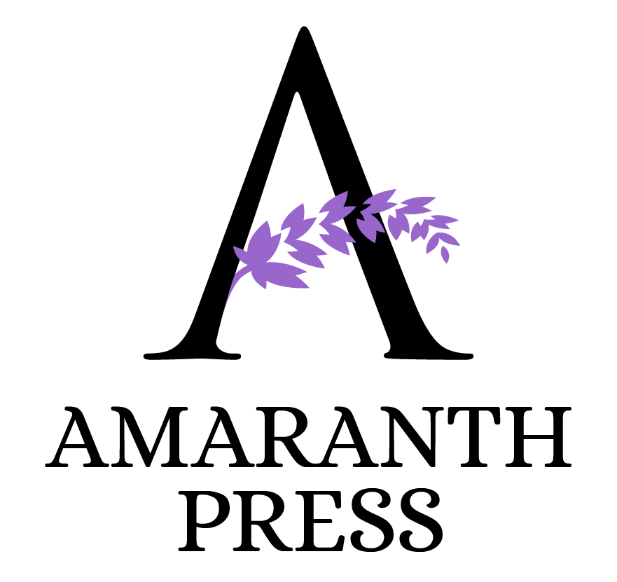Amaranth Press logo with capital A and a sprig of amaranth flowers